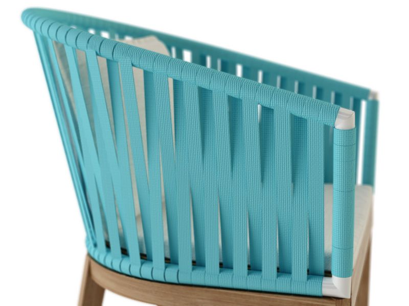 Turquoise Curved Strap Chair